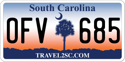 SC license plate OFV685