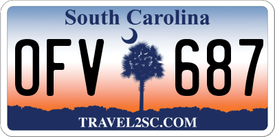 SC license plate OFV687
