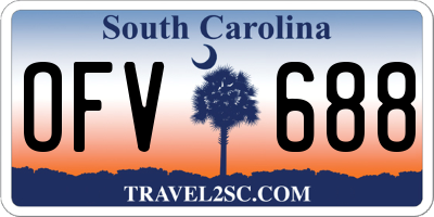 SC license plate OFV688