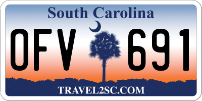 SC license plate OFV691