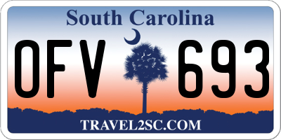 SC license plate OFV693