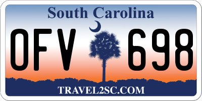 SC license plate OFV698