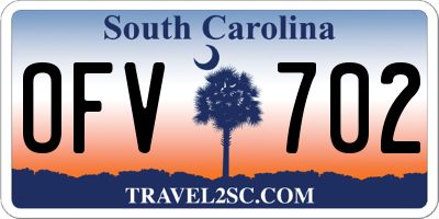 SC license plate OFV702