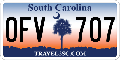 SC license plate OFV707