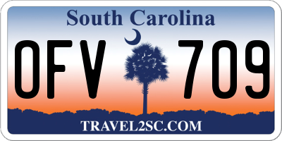 SC license plate OFV709