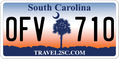 SC license plate OFV710