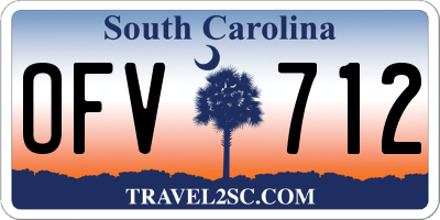 SC license plate OFV712