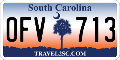 SC license plate OFV713
