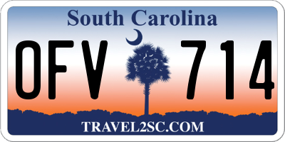 SC license plate OFV714