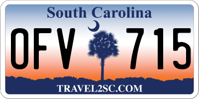 SC license plate OFV715