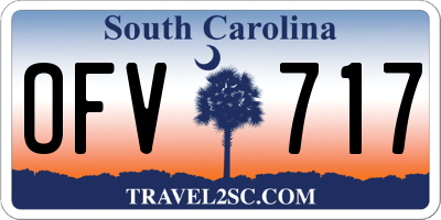 SC license plate OFV717