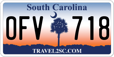 SC license plate OFV718