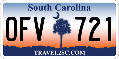 SC license plate OFV721