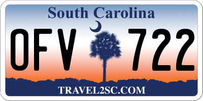 SC license plate OFV722