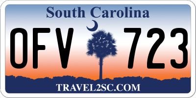SC license plate OFV723