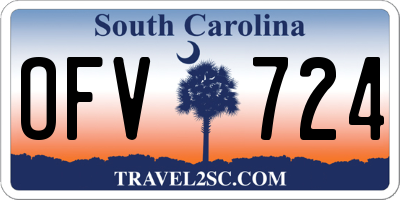 SC license plate OFV724