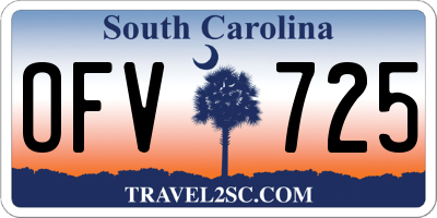 SC license plate OFV725