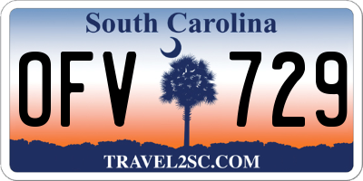 SC license plate OFV729