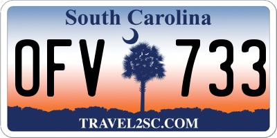 SC license plate OFV733