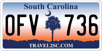SC license plate OFV736