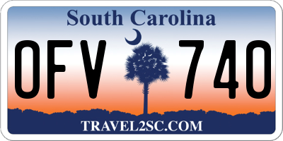 SC license plate OFV740
