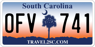 SC license plate OFV741