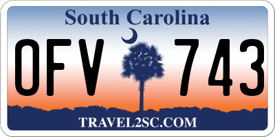 SC license plate OFV743
