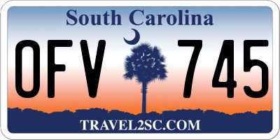 SC license plate OFV745