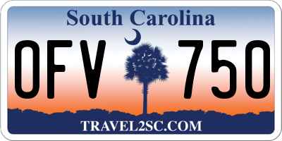 SC license plate OFV750