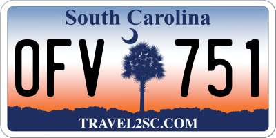 SC license plate OFV751