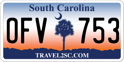 SC license plate OFV753