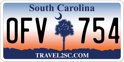 SC license plate OFV754