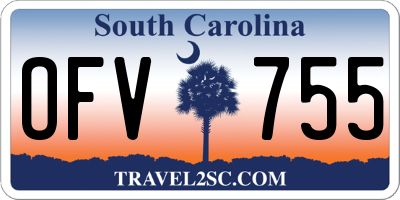SC license plate OFV755