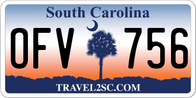 SC license plate OFV756