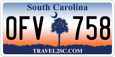 SC license plate OFV758