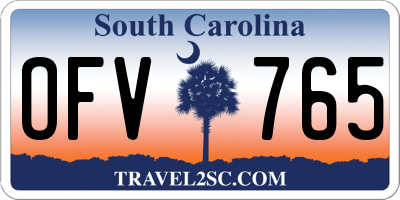 SC license plate OFV765