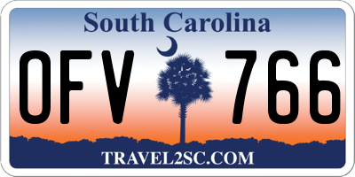 SC license plate OFV766