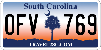 SC license plate OFV769