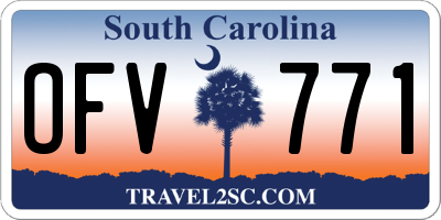 SC license plate OFV771