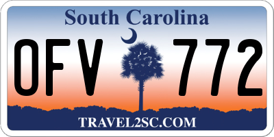 SC license plate OFV772