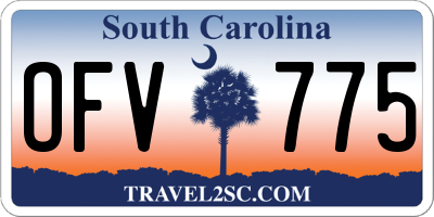 SC license plate OFV775