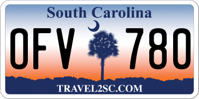 SC license plate OFV780