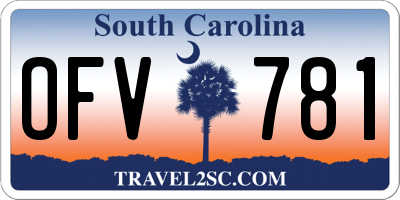 SC license plate OFV781