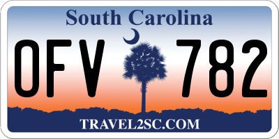 SC license plate OFV782