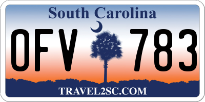 SC license plate OFV783