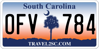 SC license plate OFV784
