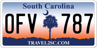 SC license plate OFV787