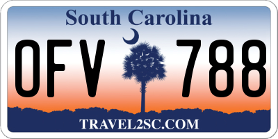 SC license plate OFV788