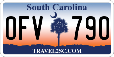 SC license plate OFV790