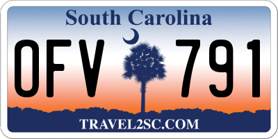 SC license plate OFV791